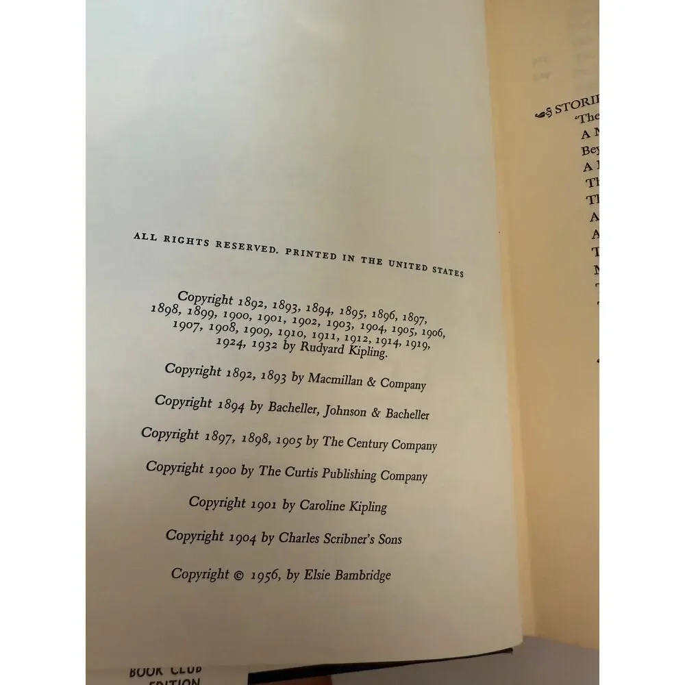 Stories & Poems Vol 2 - Rudyard Kipling - Book Club Edition - 1956 Hardcover